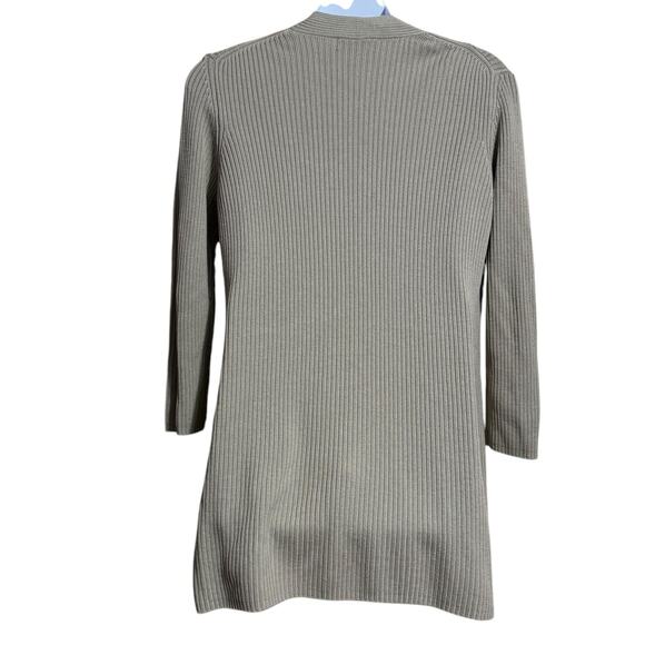 Brooks Brothers Beige 100% Italian Merino Wool Ribbed Cardigan - Picture 4 of 6